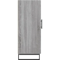 vidaXL Dressoir 34,5x34x90 cm bewerkt hout grijs sonoma eikenkleurig