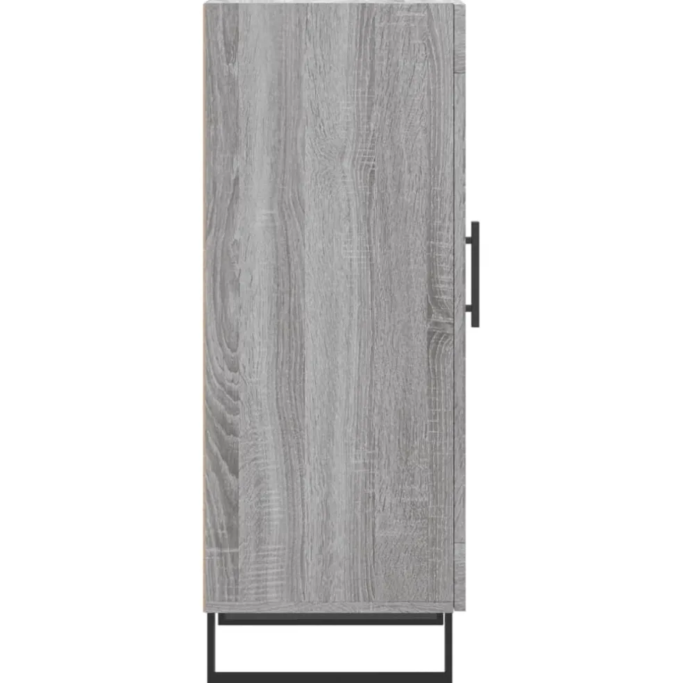 vidaXL Dressoir 34,5x34x90 cm bewerkt hout grijs sonoma eikenkleurig