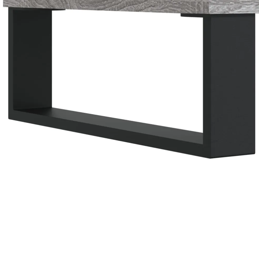 vidaXL Dressoir 34,5x34x90 cm bewerkt hout grijs sonoma eikenkleurig
