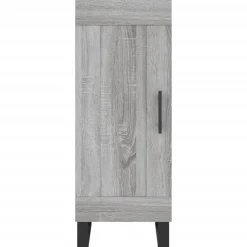 vidaXL Dressoir 34,5x34x90 cm bewerkt hout grijs sonoma eikenkleurig