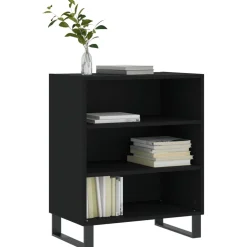 vidaXL Dressoir 57x35x70 cm bewerkt hout zwart