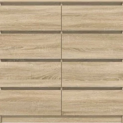 vidaXL Dressoir 100x35x99 cm bewerkt hout sonoma eikenkleurig
