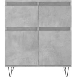 vidaXL Dressoir 60x35x70 cm bewerkt hout betongrijs
