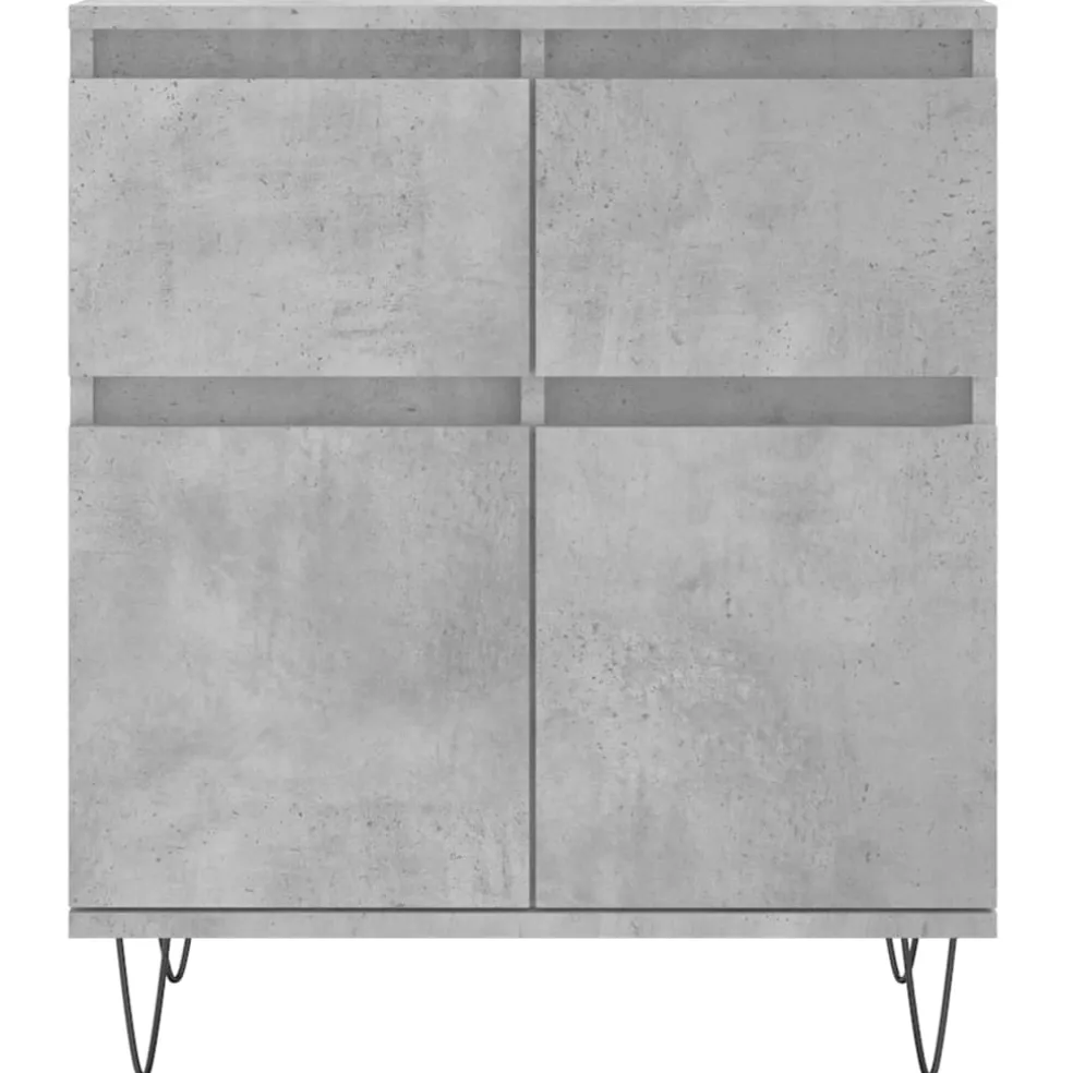 vidaXL Dressoir 60x35x70 cm bewerkt hout betongrijs