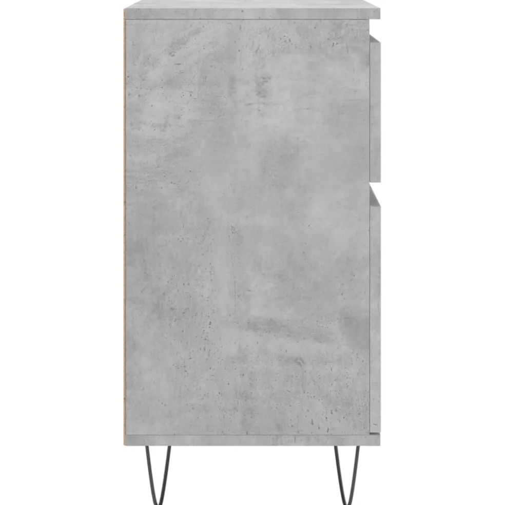 vidaXL Dressoir 60x35x70 cm bewerkt hout betongrijs