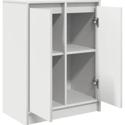 vidaXL Dressoir 70x35x67,5 cm bewerkt hout hoogglans wit