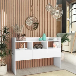 vidaXL Dressoir 105x30x70 cm bewerkt hout wit