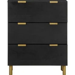 vidaXL Dressoir 60x33x75 cm bewerkt hout zwart