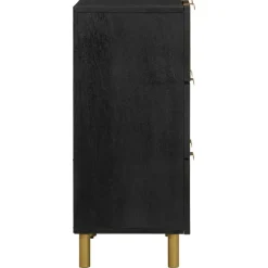 vidaXL Dressoir 60x33x75 cm bewerkt hout zwart