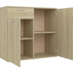 vidaXL Dressoir 80x36x75 cm bewerkt hout sonoma eikenkleurig