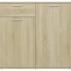 vidaXL Dressoir 80x36x75 cm bewerkt hout sonoma eikenkleurig