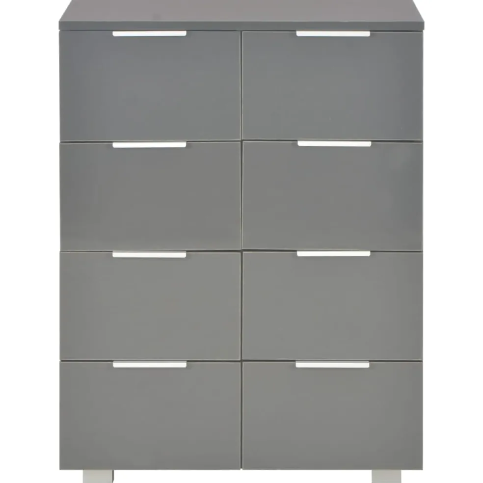 vidaXL Dressoir 60x35x80 cm bewerkt hout hoogglans grijs