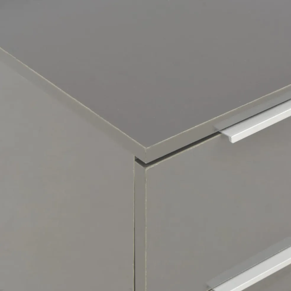 vidaXL Dressoir 60x35x80 cm bewerkt hout hoogglans grijs