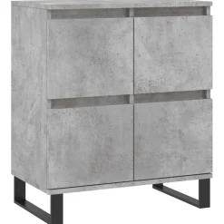 vidaXL Dressoir 60x35x70 cm bewerkt hout betongrijs