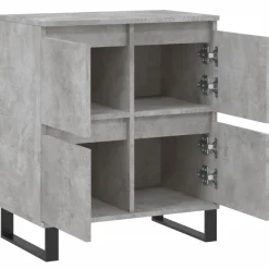 vidaXL Dressoir 60x35x70 cm bewerkt hout betongrijs