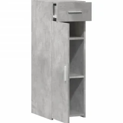 vidaXL Dressoir 30x42,5x93 cm bewerkt hout betongrijs