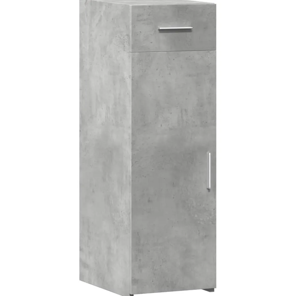 vidaXL Dressoir 30x42,5x93 cm bewerkt hout betongrijs