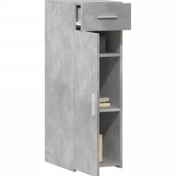 vidaXL Dressoir 30x42,5x93 cm bewerkt hout betongrijs