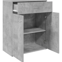vidaXL Dressoir 30x30x70 cm bewerkt hout gerookt eikenkleurig