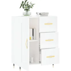 vidaXL Dressoir 69,5x34x90 cm bewerkt hout wit