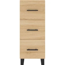 vidaXL Dressoir 34,5x34x90 cm bewerkt hout sonoma eiken