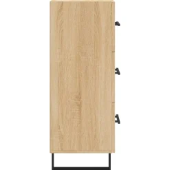 vidaXL Dressoir 34,5x34x90 cm bewerkt hout sonoma eiken