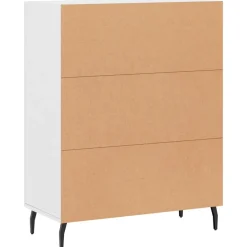 vidaXL Dressoir 69,5x34x90 cm bewerkt hout wit