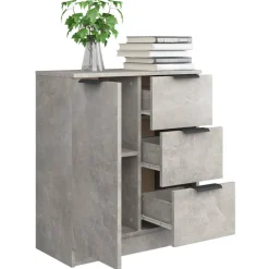 vidaXL Dressoir 60x30x70 cm bewerkt hout betongrijs