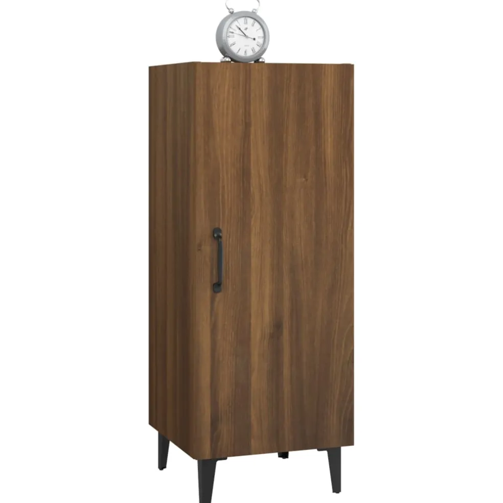 vidaXL Dressoir 34,5x34x90 cm bewerkt hout bruin eikenkleur