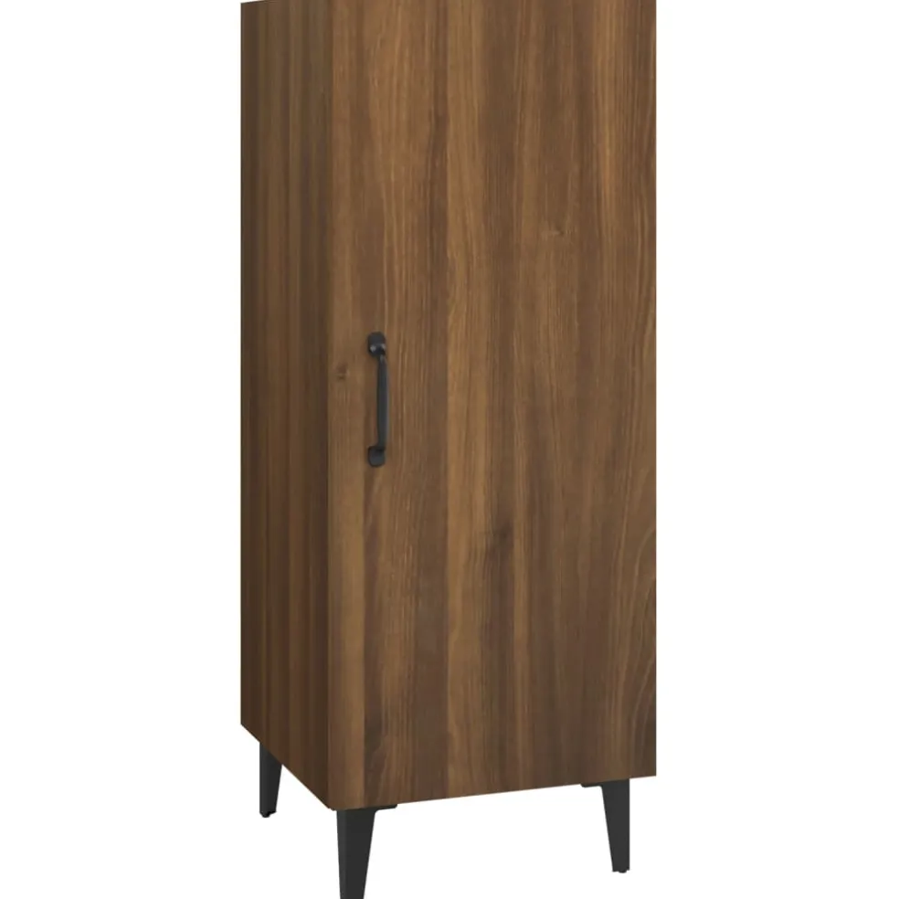 vidaXL Dressoir 34,5x34x90 cm bewerkt hout bruin eikenkleur