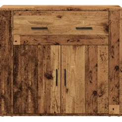 vidaXL Dressoir 80x33x70 cm bewerkt hout oud houtkleurig