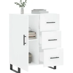vidaXL Dressoir 69,5x34x90 cm bewerkt hout wit