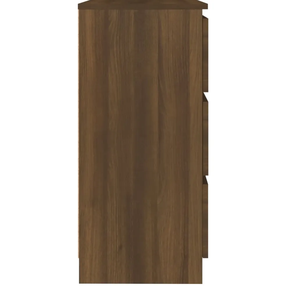 vidaXL Dressoir 60x35x76 cm bewerkt hout bruin eikenkleur