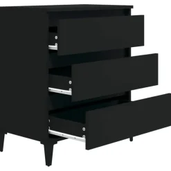 vidaXL Dressoir 60x35x70 cm bewerkt hout zwart