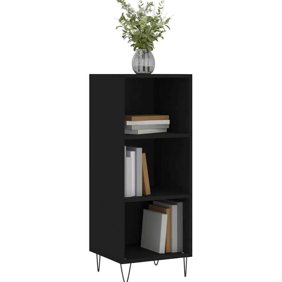 vidaXL Dressoir 34,5x32,5x90 cm bewerkt hout zwart