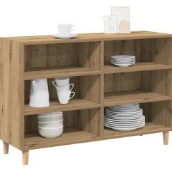 vidaXL Dressoir 103,5x35x70 cm bewerkt hout artisanaal eikenkleurig