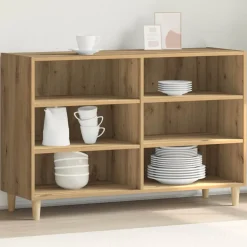 vidaXL Dressoir 103,5x35x70 cm bewerkt hout artisanaal eikenkleurig