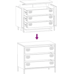 vidaXL Dressoir 68x39x58,5 cm koudgewalst staal mosterdgeel