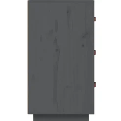vidaXL Dressoir 80x40x75 cm massief grenenhout grijs