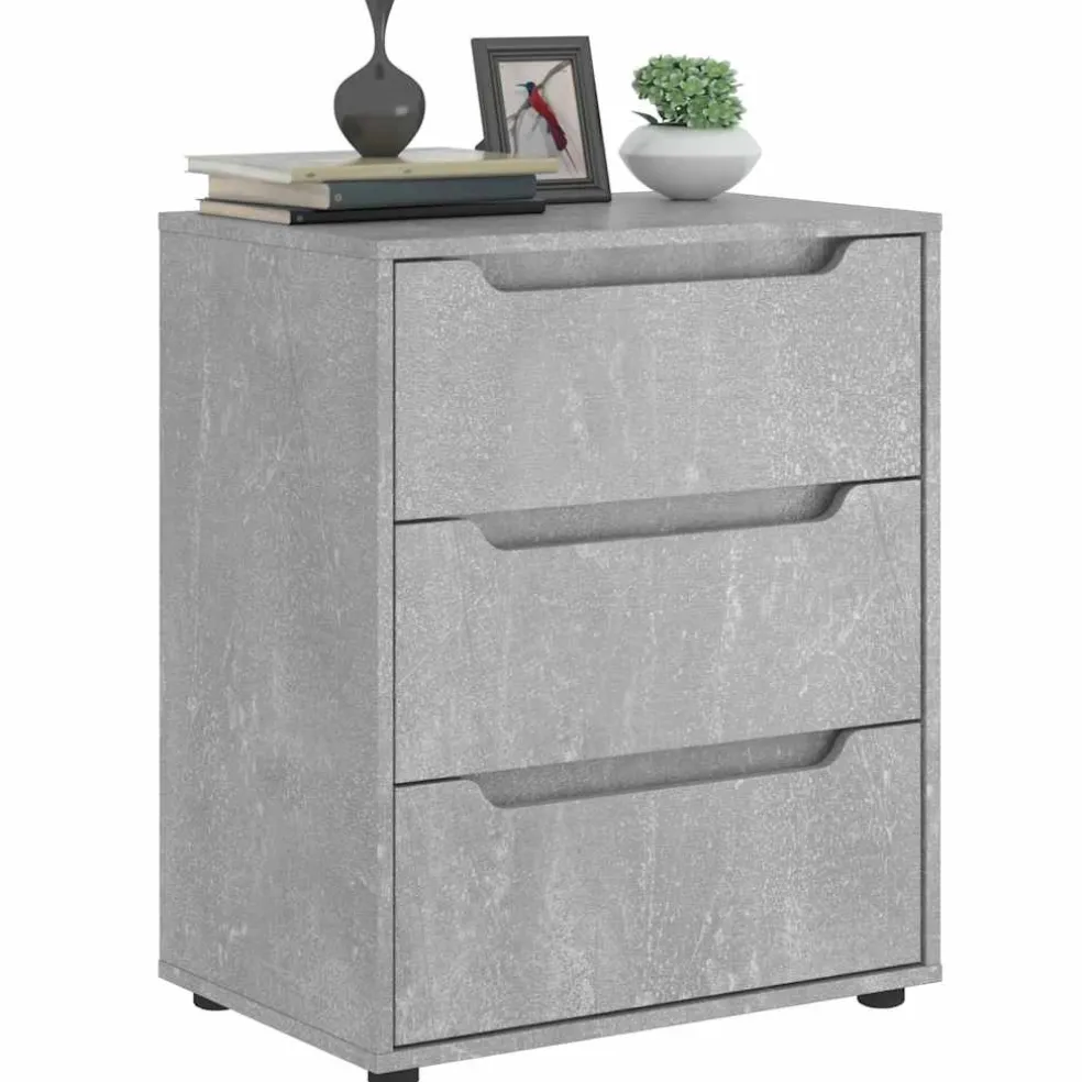 vidaXL Dressoir 60x40x73 cm spaanplaat betongrijs betongrijs