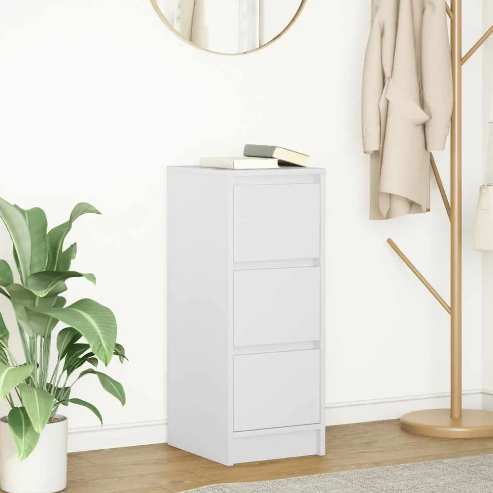 vidaXL Dressoir 29,5x34x76 cm spaanplaat wit