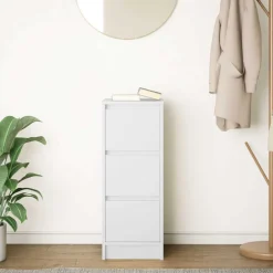 vidaXL Dressoir 29,5x34x76 cm spaanplaat wit