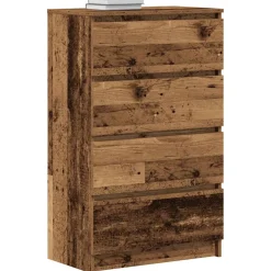 vidaXL Dressoir 60x35x98,5 cm spaanplaat oud hout
