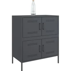 vidaXL Dressoir 68x39x79 cm staal antracietkleurig