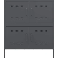 vidaXL Dressoir 68x39x79 cm staal antracietkleurig