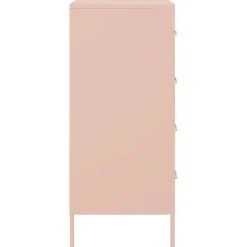 vidaXL Dressoir 68x39x89 cm staal roze