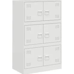vidaXL Dressoir 67x39x107 cm staal wit
