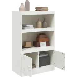 vidaXL Dressoir 67x39x107 cm staal wit