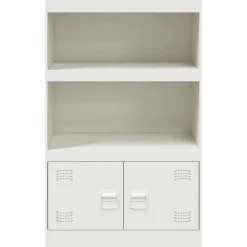 vidaXL Dressoir 67x39x107 cm staal wit
