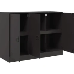 vidaXL Dressoir 99x39x73 cm staal zwart